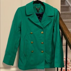 JCrew Peacoat (Kelly Green) Size 2